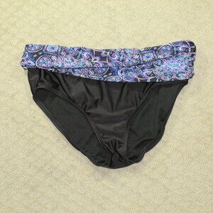 Swimsuits For All Women's Size 14 High Waist Cheeky Shirred Brief